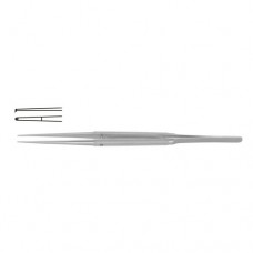 Diam-n-Dust™ Micro Dissecting Forcep Straight - 1 x 2 Teeth Stainless Steel, 21 cm - 8 1/4" Tip Size 6.0 x 0.7 mm